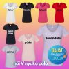 Női V nyakú póló logózva 