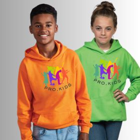 Gyerek unisex kapucnis pulóver logózva