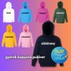 Gyerek unisex kapucnis pulóver logózva
