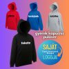 Gyerek unisex kapucnis pulóver logózva