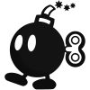 Super Mario bomba "11" matrica