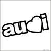 AUDI matrica szívvel