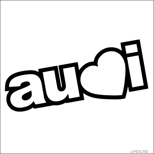 AUDI matrica szívvel