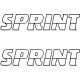 2x Sprint felirat - Szélvédő matrica