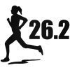 Női futás Marathon matrica