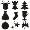 Karácsonyi díszek "15" szett Matrica (30 cm)