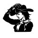Cowgirl - Szélvédő matrica