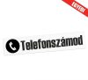 Egyedi telefonszám matrica