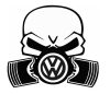 VW gázmaszkos matrica