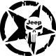 Jeep Punisher matrica 30 cm
