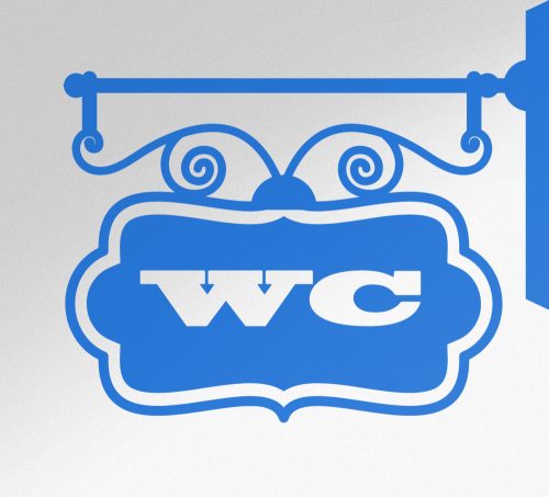 Vintage WC matrica