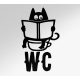 Macskás WC matrica