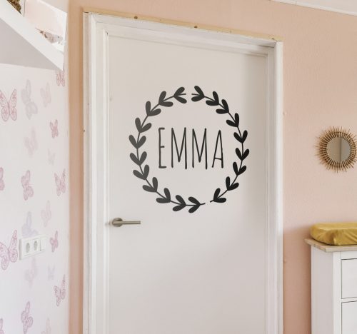 Szoba ajtó matrica egyedi névvel gyerekeknek