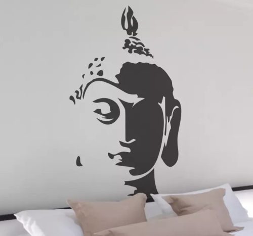 Buddha fej spirituális falmatrica