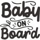 Díszes Baby on board matrica