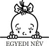 Egyedi neves lány baba matrica