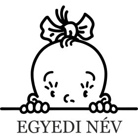 Egyedi neves lány baba matrica