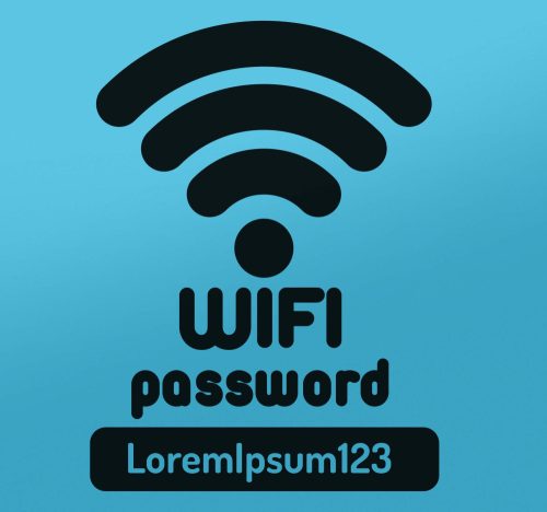 Egyedi jelszavas Wifi matrica 