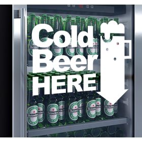 Kocsmai hűtő hideg sör matrica