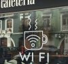 Wifi kávézó üzlet matrica