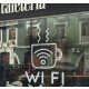 Wifi kávézó üzlet matrica