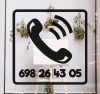 Egyedi telefonszámos üzlet matrica