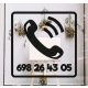 Egyedi telefonszámos üzlet matrica