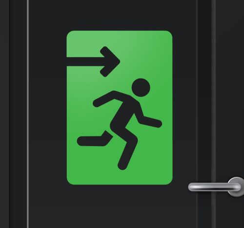 Exit matrica jelzés