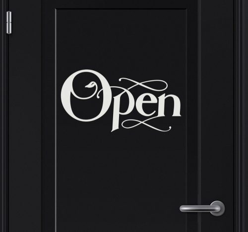 Prémium Open felirat ajtóra