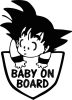 Son goku Baby on board matrica