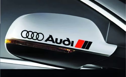 Prémium Audi visszapillantó matrica 2 db