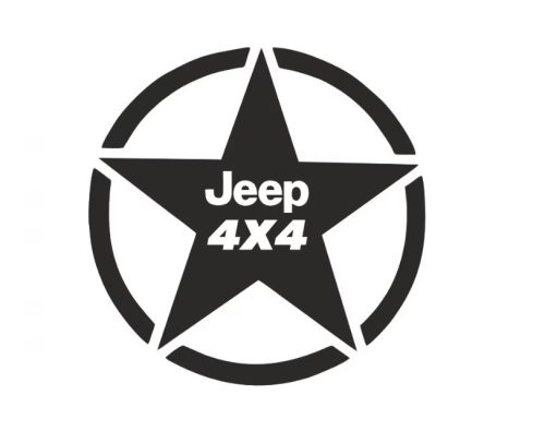 Jeep 4x4 katonai csillag 30 cm