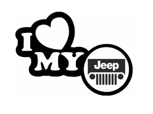 I love my Jeep dekorációs matrica