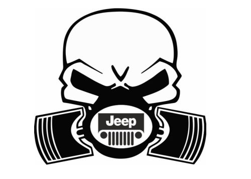 Jeep gázmaszk matrica