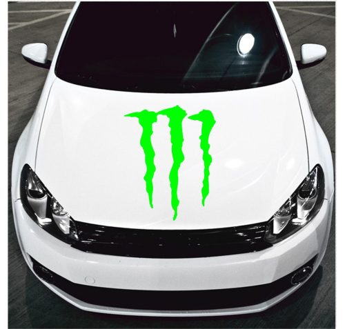 Monster motorháztető matrica