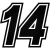 14-es tuningszám matrica