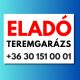 Eladó teremgarázs tábla