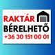 Raktár bérelhető tábla