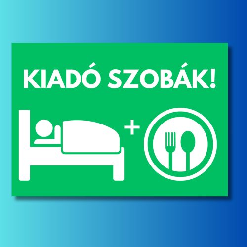 Kiadó szobák tábla