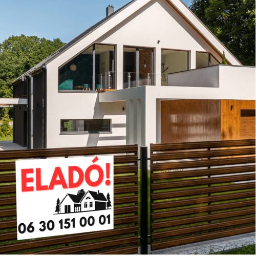 Általános eladó ingatlan tábla
