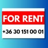 For rent műanyag tábla