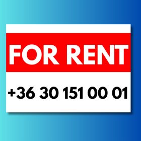For rent műanyag tábla