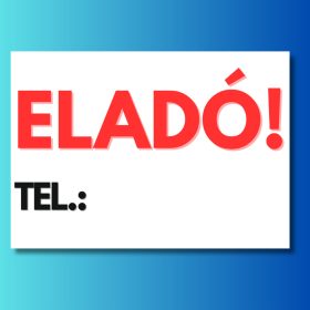 Eladó tábla egyedi számmal