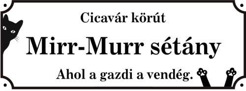 Egyedi utcanév cicás