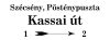 Egyedi utcanév tábla keret nélkül