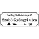 Egyedi utcatábla szülinapi